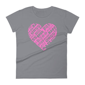Women's Bassheart short sleeve t-shirt (Neon Pink)