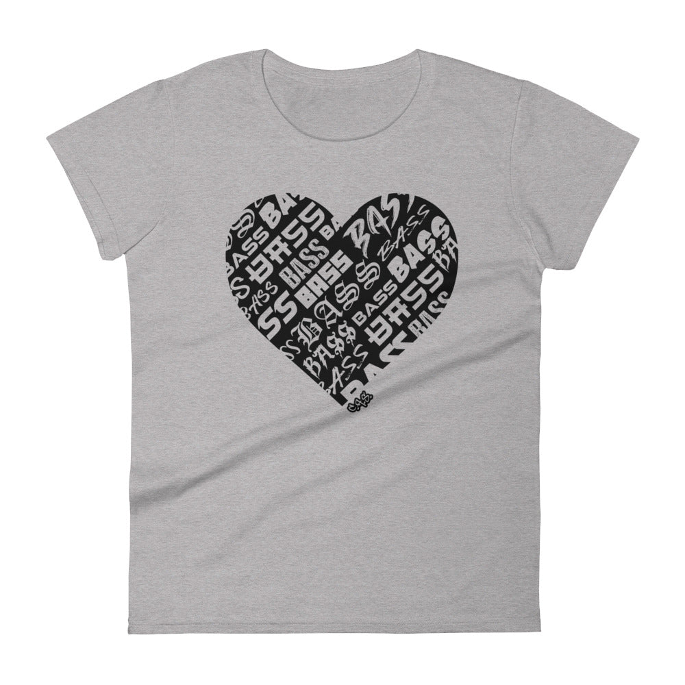 Women's Bassheart short sleeve t-shirt (Black)