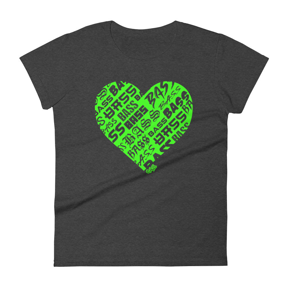 Women's Bassheart short sleeve t-shirt (Neon Green)