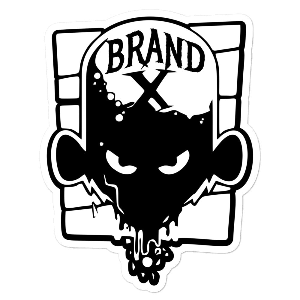 Brand X Face Bubble-free Die Cut Decals (Black)