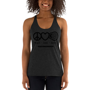 DD Audio - Peace Love Bass 2 Women's Racerback Tank (Black Logo)