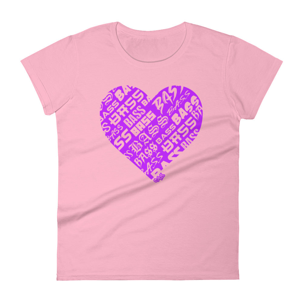 Women's Bassheart short sleeve t-shirt (Neon Purple)