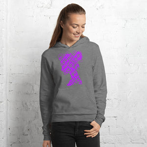 Bass Head Girl Unisex hoodie (Neon Purple)