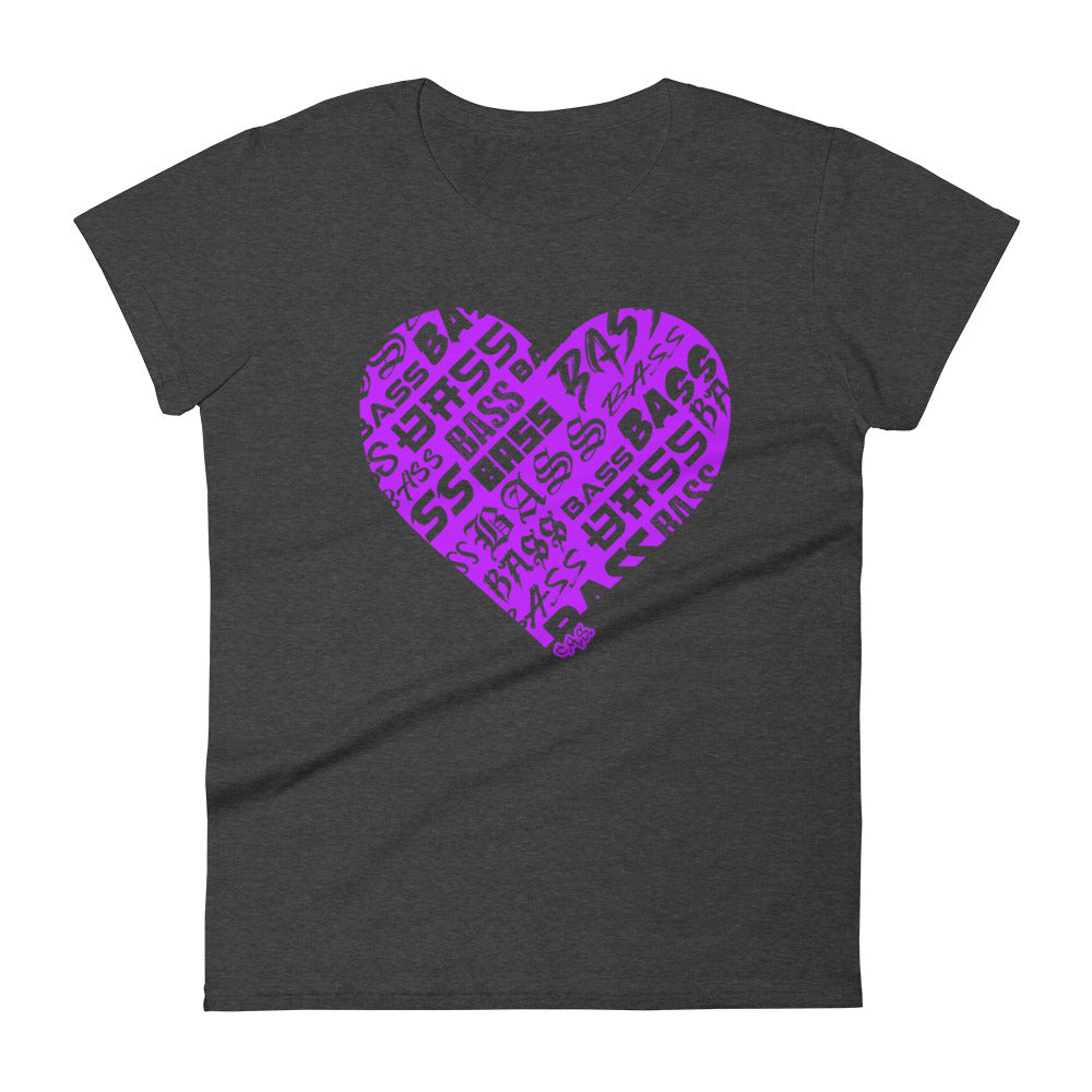 Women's Bassheart short sleeve t-shirt (Neon Purple)