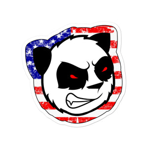 Merica Angry Panda Die Cut Decals (RED EYES)