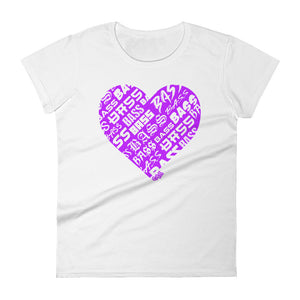 Women's Bassheart short sleeve t-shirt (Neon Purple)
