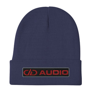 DD Audio Embroidered Cuffed Beanie (Navy/Red)