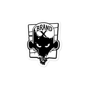 Brand X Face Bubble-free Die Cut Decals (Black)