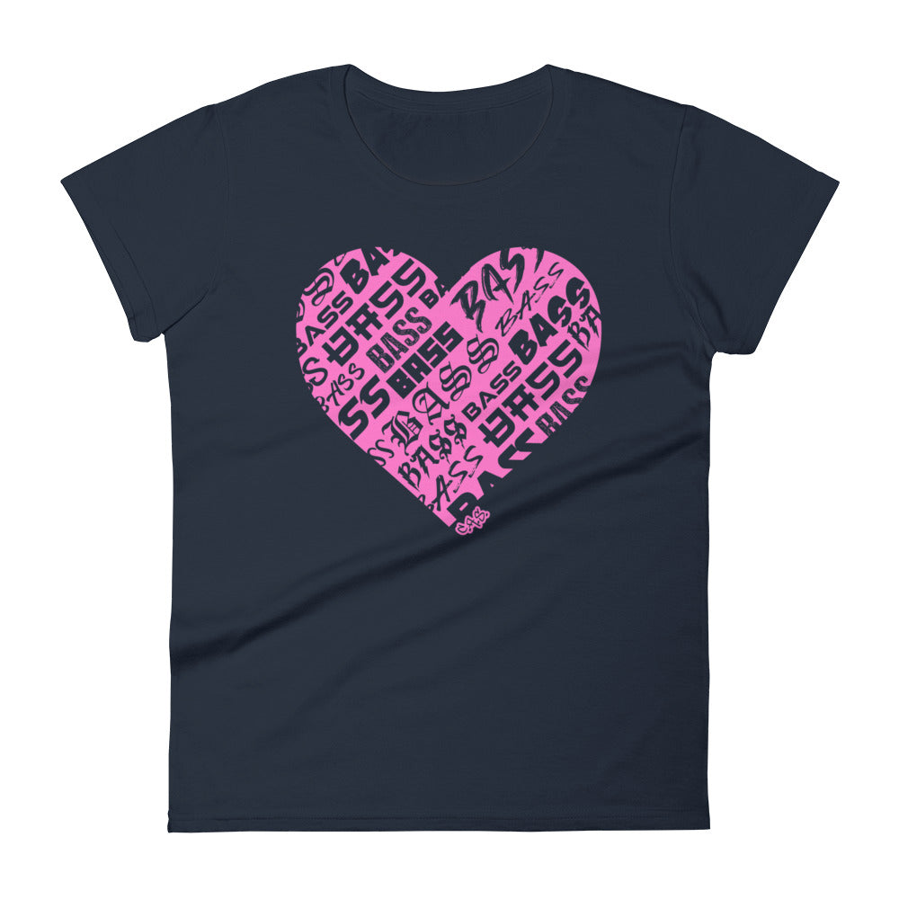 Women's Bassheart short sleeve t-shirt (Neon Pink)