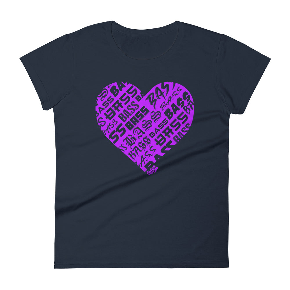 Women's Bassheart short sleeve t-shirt (Neon Purple)