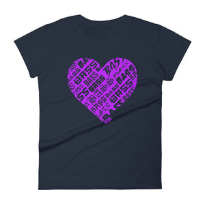 Women's Bassheart short sleeve t-shirt (Neon Purple)