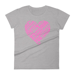 Women's Bassheart short sleeve t-shirt (Neon Pink)