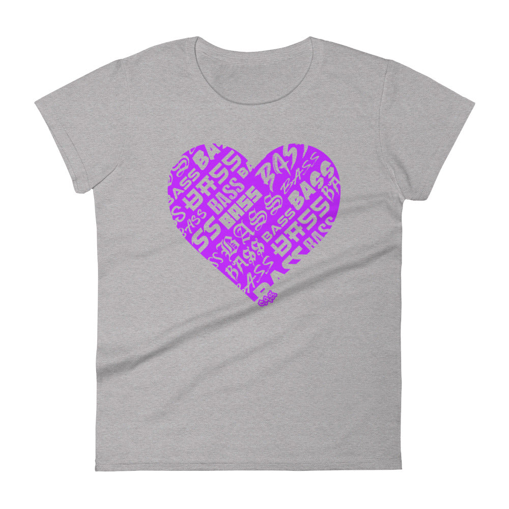 Women's Bassheart short sleeve t-shirt (Neon Purple)