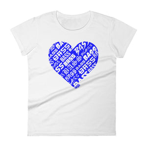 Women's Bassheart short sleeve t-shirt (Blue)