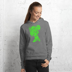 Bass Head Girl Unisex hoodie (Neon Green)