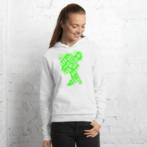 Bass Head Girl Unisex hoodie (Neon Green)