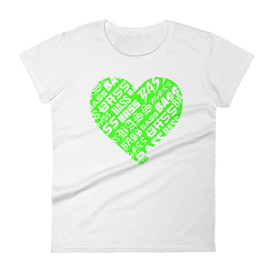 Women's Bassheart short sleeve t-shirt (Neon Green)