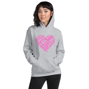 Bassheart Unisex Hoodie (Neon Pink)