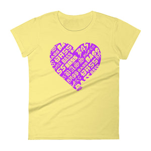 Women's Bassheart short sleeve t-shirt (Neon Purple)