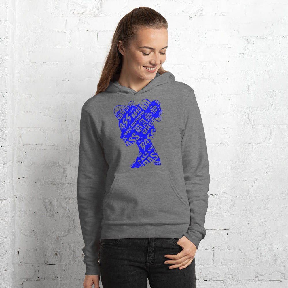 Bass Head Girl Unisex hoodie (Blue)