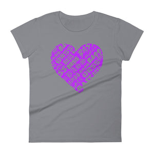 Women's Bassheart short sleeve t-shirt (Neon Purple)