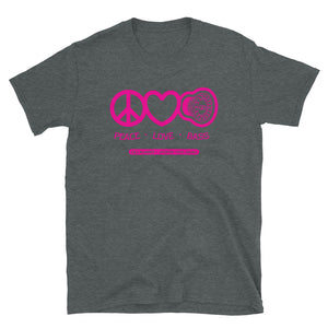 DD Audio -Peace Love Bass (Pink Logo) T-Shirt