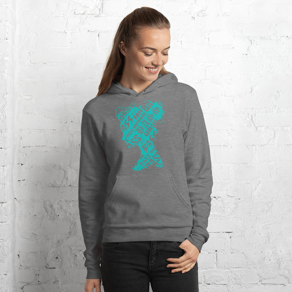 Bass Head Girl Unisex hoodie (Tiffany)