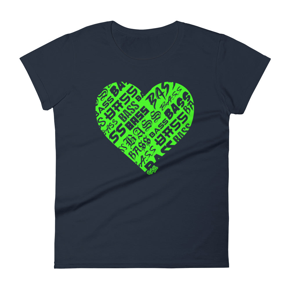 Women's Bassheart short sleeve t-shirt (Neon Green)