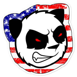 Merica Angry Panda Die Cut Decals (RED EYES)