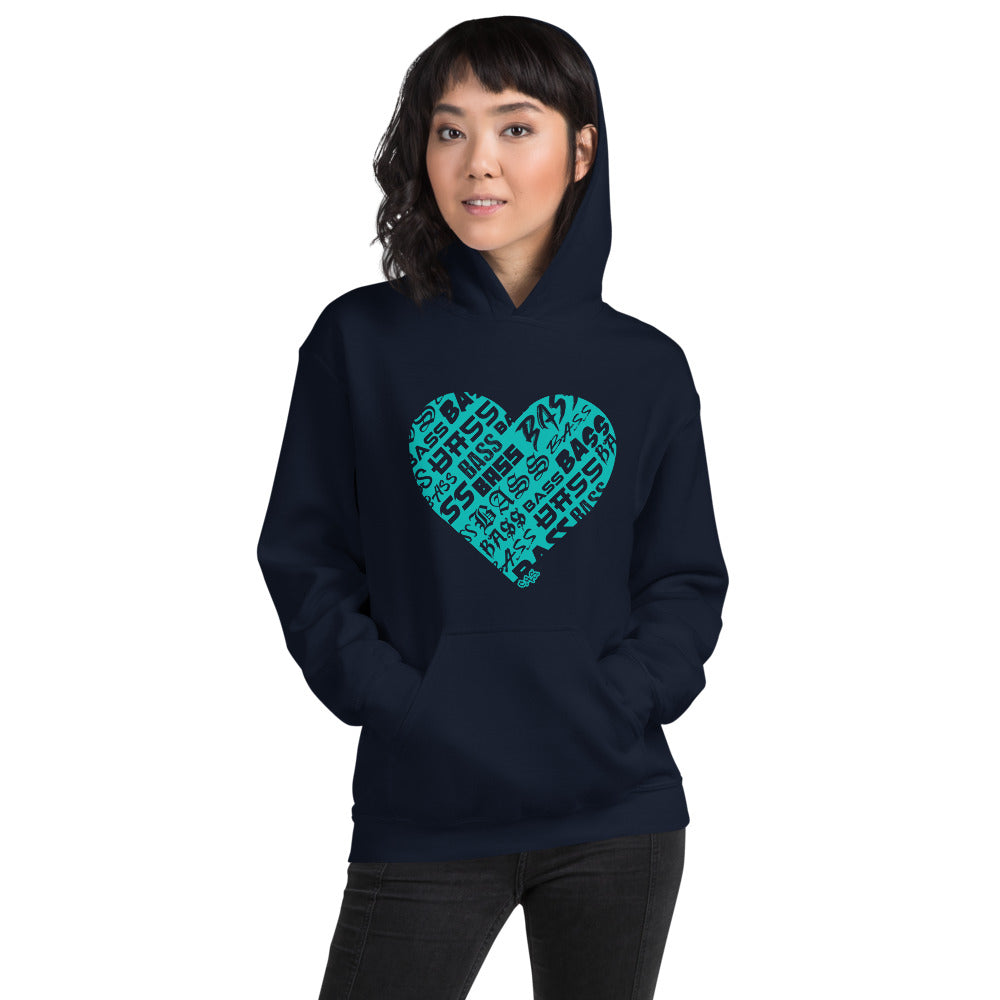 Bassheart Unisex Hoodie (Mint)