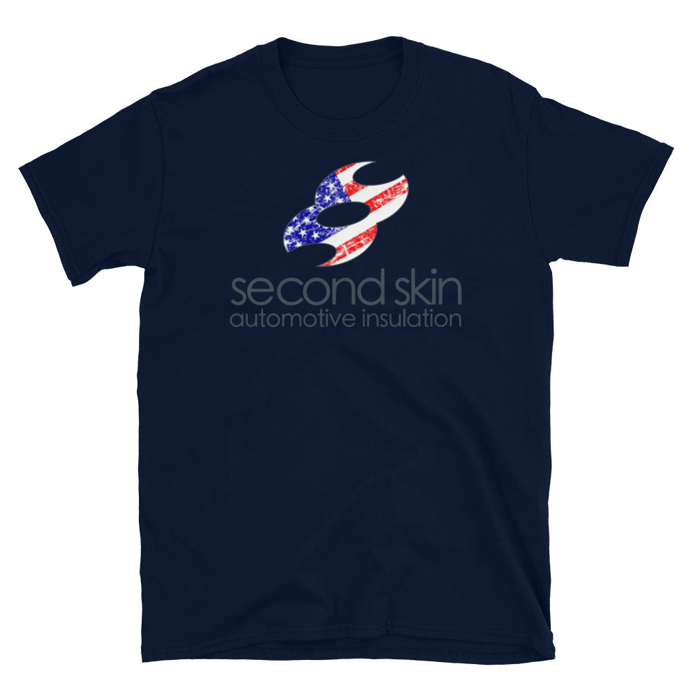 Second Skin America Short-Sleeve Unisex T-Shirt (Weathered Logo)