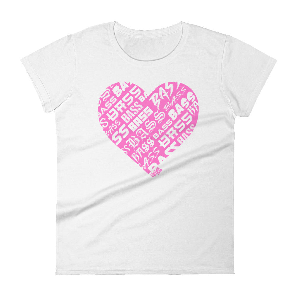 Women's Bassheart short sleeve t-shirt (Neon Pink)