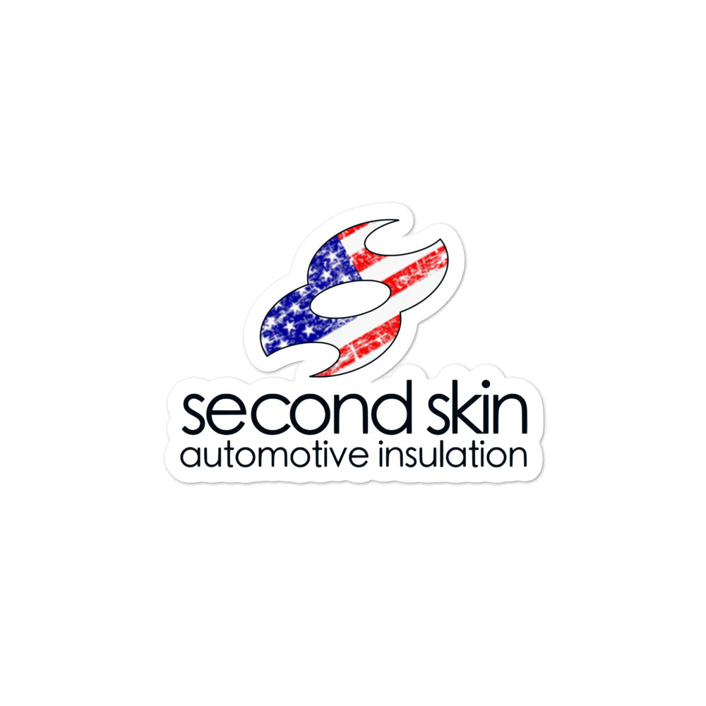 Second Skin Merica Weathered Logo Bubble-free stickers