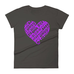 Women's Bassheart short sleeve t-shirt (Neon Purple)